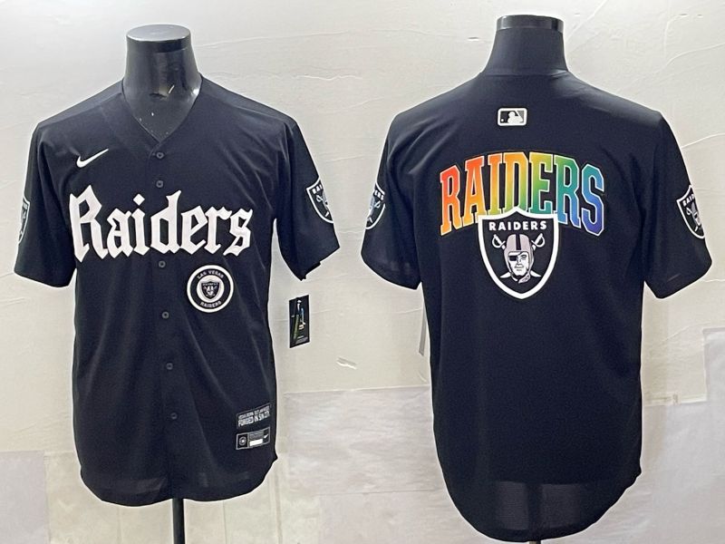 Men 2025 Oakland Raiders Blank Black 6th generation Joint Name Nike Limited NFL Jersey style 011